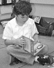 bradley Bradley is engrossed in his new book.